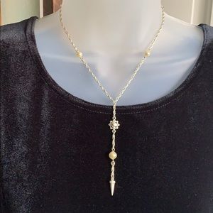 Marzia 16” pewter-tone w/faux pearl necklace ❣️